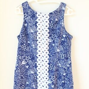 Lilly Pulitzer Blue and White Midi Dress